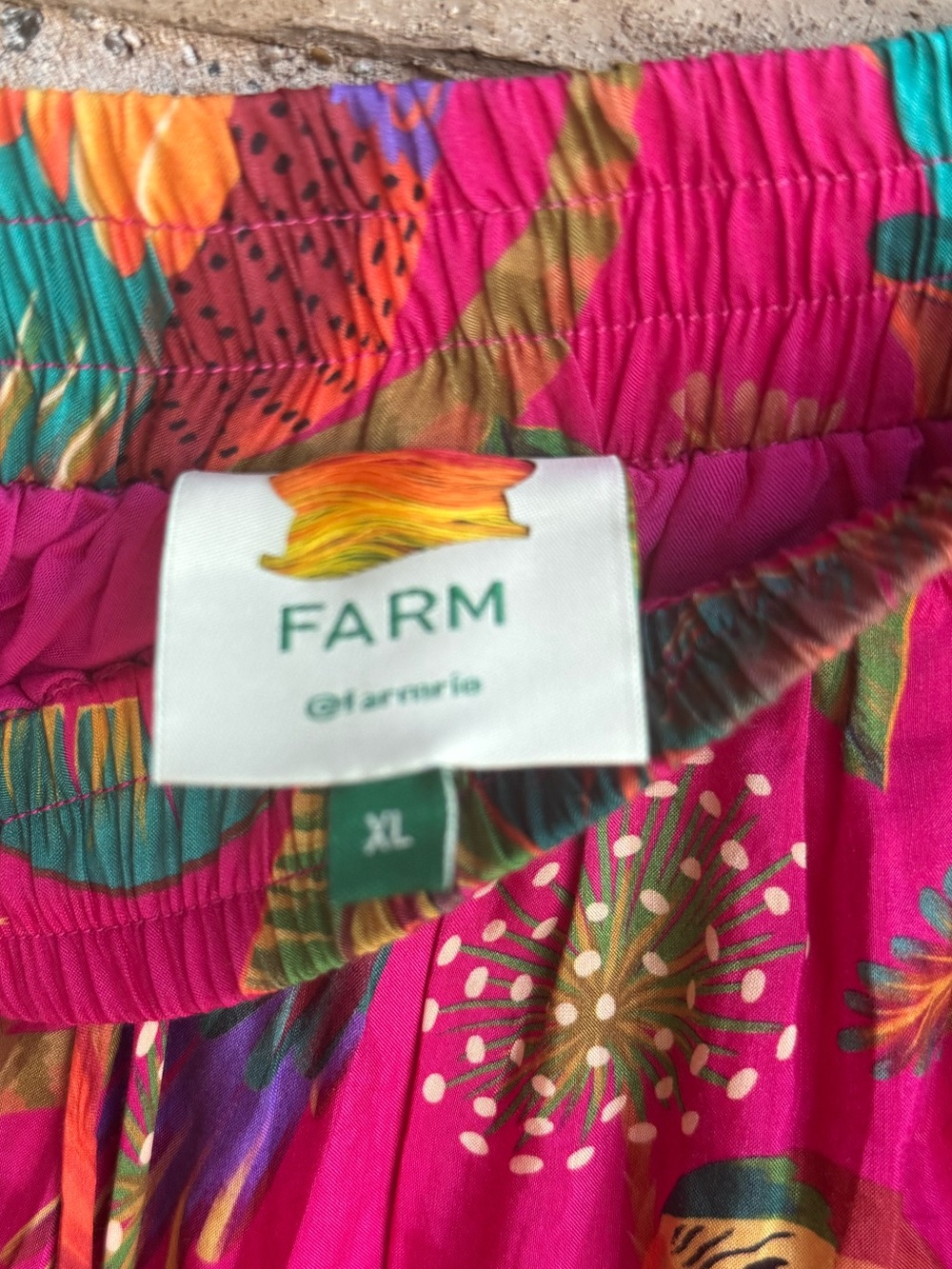 Anthropologie Farm Rio Macaw Party Mix Maxi Skirt XL NWOT - Picture 9 of 11